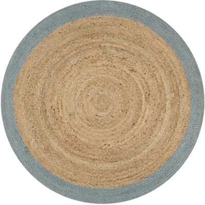 Décoshop26 - Alfombra Hecha A Mano Yute Con Borde Verde Oliva 120 Cm Dec023476 Décoshop26 - Alfombra Hecha A Mano Yute Con Borde Verde Oliva 120 Cm Dec023476