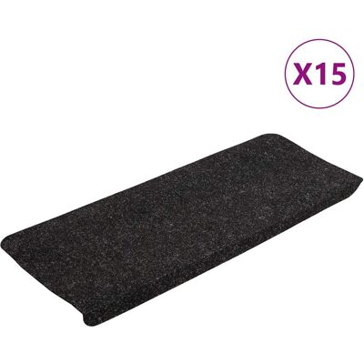Alfombrillas de Escalera Autoadhesivas vidaXL 15 Piezas 65x24.5x3.5 cm Antracita Alfombrillas de Escalera Autoadhesivas vidaXL 15 Piezas 65x24.5x3.5 cm Antracita
