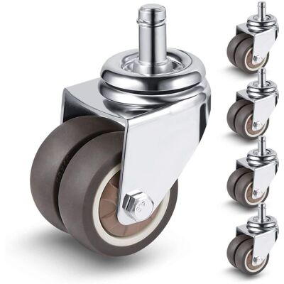 OEM Juego De 5 Ruedas Dobles De 50 Mm Para Sillas De Oficina, 11 Mm X 22 Mm, Silenciosas Y De Deslizamiento Suave, Ruedas Giratorias Para Alfombras, Baldosas Y Suelos De Madera - Crezuo OEM Juego De 5 Ruedas Dobles De 50 Mm Para Sillas De Oficina, 11 Mm X 22 Mm, Silenciosas Y De Deslizamiento Suave, Ruedas Giratorias Para Alfombras, Baldosas Y Suelos De Madera - Crezuo