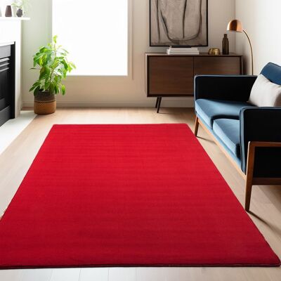 OEM Alfombra Para Sala De Estar Tuserxln Carpetsale24 De 160x200 Cm, Color Rojo Liso, Moderna Y Suave, De Pelo Corto, Con Base Antideslizante Y Lavable. OEM Alfombra Para Sala De Estar Tuserxln Carpetsale24 De 160x200 Cm, Color Rojo Liso, Moderna Y Suave, De Pelo Corto, Con Base Antideslizante Y Lavable.