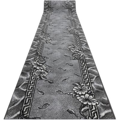 RUGSX Alfombra De Pasillo Bcf Morad Trio Flores, Hojas Gris 80 Cm Grey 80x820 Cm RUGSX Alfombra De Pasillo Bcf Morad Trio Flores, Hojas Gris 80 Cm Grey 80x820 Cm