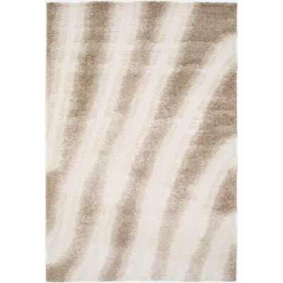 SWEEEK Alfombra Interior Con Diseño De Rayas Beige SWEEEK Alfombra Interior Con Diseño De Rayas Beige