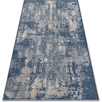 RUGSX Azul oscuro / Beige Alfombra NAIN Vintage de Lana - Alfombra RUGSX Azul oscuro / Beige Alfombra NAIN Vintage de Lana - Alfombra