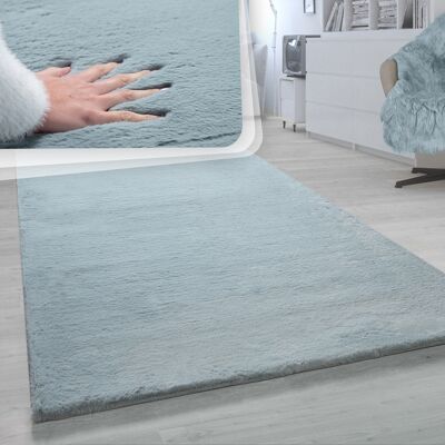 Alfombra PACO HOME Conejo 780 Turquesa - Pelo Largo, 80x300cm Alfombra PACO HOME Conejo 780 Turquesa - Pelo Largo, 80x300cm