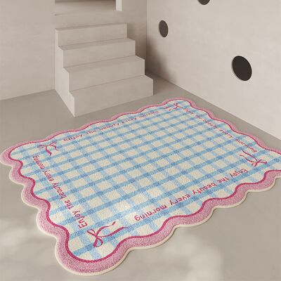 OEM Alfombra De Felpa Sintética A Cuadros Con Lazo, Decoración Para Sala De Estar, Antideslizante, Resistente A Las Manchas, Alfombra Para Sofá, Regalo Para Niña, 6090 Cm (rosa), Estilo Dos. OEM Alfombra De Felpa Sintética A Cuadros Con Lazo, Decoración Para Sala De Estar, Antideslizante, Resistente A Las Manchas, Alfombra Para Sofá, Regalo Para Niña, 6090 Cm (rosa), Estilo Dos.