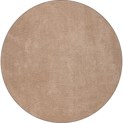 BELIANI Alfombra De Pelo Largo 140 Cm Redonda Estilo Moderno Beige Arena Demre BELIANI Alfombra De Pelo Largo 140 Cm Redonda Estilo Moderno Beige Arena Demre