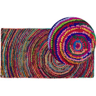 Alfombra multicolor de algodón Beliani - Patrón boho rectangular Alfombra multicolor de algodón Beliani - Patrón boho rectangular