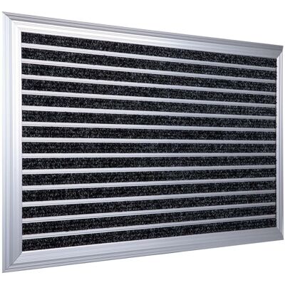 Felpudo Relaxdays, 80x50 Cm, Aluminio, Resistente A La Intemperie, Antideslizante, Interior/exterior, Plateado Felpudo Relaxdays, 80x50 Cm, Aluminio, Resistente A La Intemperie, Antideslizante, Interior/exterior, Plateado