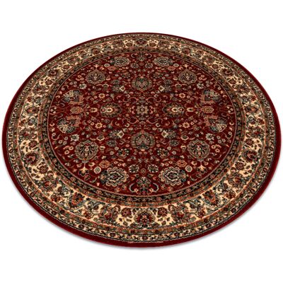RUGSX Alfombra De Lana Kashqai 4362 302 Circulo Ornamento Burdeos / Beige Red Circulo 200 Cm RUGSX Alfombra De Lana Kashqai 4362 302 Circulo Ornamento Burdeos / Beige Red Circulo 200 Cm