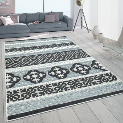 Alfombra Retro 3D para interiores y exteriores - Paco Home Alfombra Retro 3D para interiores y exteriores - Paco Home
