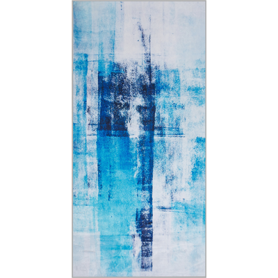Beliani - Alfombra Azul Multicolor 80 X 150 Cm Impresión 3d Pelo Corto Estilo Moderno Trabzon Beliani - Alfombra Azul Multicolor 80 X 150 Cm Impresión 3d Pelo Corto Estilo Moderno Trabzon