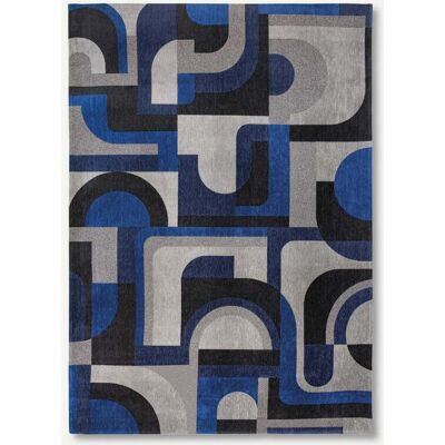 LOUIS DE POORTERE Diseño De Módulos - Alfombra Geométrica Nuance - Hecha En Bélgica - Acabado A Mano - Antideslizante Natural - 100% Poliéster - Azul Weimar - 280 X 390 Cm LOUIS DE POORTERE Diseño De Módulos - Alfombra Geométrica Nuance - Hecha En Bélgica - Acabado A Mano - Antideslizante Natural - 100% Poliéster - Azul Weimar - 280 X 390 Cm