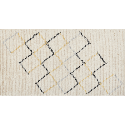 Beliani Alfombra de Algodón Beige 80 x 150 cm - Alfombra Beliani Alfombra de Algodón Beige 80 x 150 cm - Alfombra