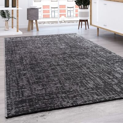 Paco Home Alfombra Tejido Plano Salon Moderna Lisa Color Pastel Con Flecos Gris, 120x160 Cm Paco Home Alfombra Tejido Plano Salon Moderna Lisa Color Pastel Con Flecos Gris, 120x160 Cm