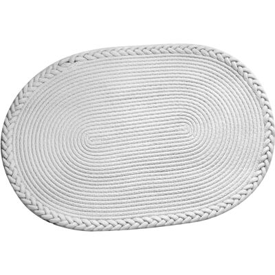 OEM Alfombra Para Dormitorio, Alfombra Ovalada Tejida A Mano, Alfombra De Mesita De Noche, Felpudo, Color Blanco Liso, Poliéster, 500 G/m², Alfombra Para Oficina/sala De Estar. OEM Alfombra Para Dormitorio, Alfombra Ovalada Tejida A Mano, Alfombra De Mesita De Noche, Felpudo, Color Blanco Liso, Poliéster, 500 G/m², Alfombra Para Oficina/sala De Estar.