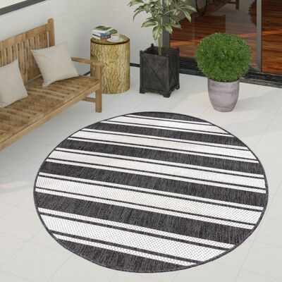 Paco Home ø 120 cm Alfombra - Diseño Abstracto Geométrico Interior/Exterior Paco Home ø 120 cm Alfombra - Diseño Abstracto Geométrico Interior/Exterior