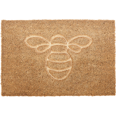 Felpudo moderno de interior BELIANI 40x60cm motivo abejorro fibra de coco Felpudo moderno de interior BELIANI 40x60cm motivo abejorro fibra de coco
