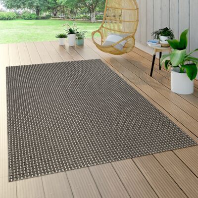 Paco Home Alfombra Interior Y Exterior Tejido Liso Efecto Sisal Aspecto Uniforme Marrón Gris 120x170 Cm Paco Home Alfombra Interior Y Exterior Tejido Liso Efecto Sisal Aspecto Uniforme Marrón Gris 120x170 Cm