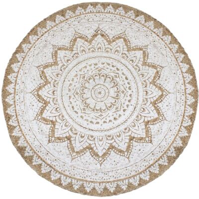 Alfombra redonda de yute trenzado beige de 180 cm vidaXL - Alfombra Alfombra redonda de yute trenzado beige de 180 cm vidaXL - Alfombra