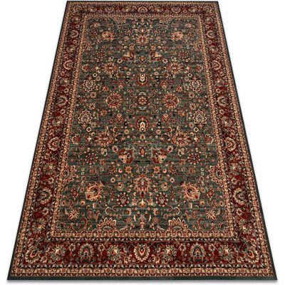 RUGSX Alfombra De Lana Kashqai 4362 400 Ornamento Verde / Burdeos Green 240x340 Cm RUGSX Alfombra De Lana Kashqai 4362 400 Ornamento Verde / Burdeos Green 240x340 Cm
