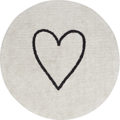 Beliani - Alfombra Infantil Redonda De Algodón Con Patrón De Corazones Beige Ø 140 Cm Heart Beliani - Alfombra Infantil Redonda De Algodón Con Patrón De Corazones Beige Ø 140 Cm Heart