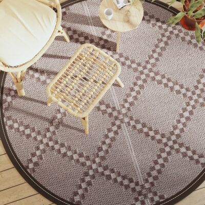 vidaXL Alfombra Exterior ARAKIL Marrón Ø200 cm - Alfombra para exterior vidaXL Alfombra Exterior ARAKIL Marrón Ø200 cm - Alfombra para exterior