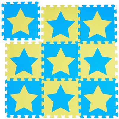 Relaxdays - 45 Losas Alfombra Puzle Bebé, Goma Eva, Colchoneta Niños, Sin Sustancias Nocivas, Suelo Juego, Gateo, Amarillo Y Azul Relaxdays - 45 Losas Alfombra Puzle Bebé, Goma Eva, Colchoneta Niños, Sin Sustancias Nocivas, Suelo Juego, Gateo, Amarillo Y Azul