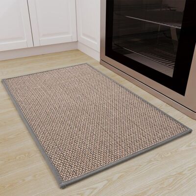OEM Alfombrilla De Cocina Lavable Y Antideslizante Hecha De Caucho, Yute, Lino, Gris. OEM Alfombrilla De Cocina Lavable Y Antideslizante Hecha De Caucho, Yute, Lino, Gris.