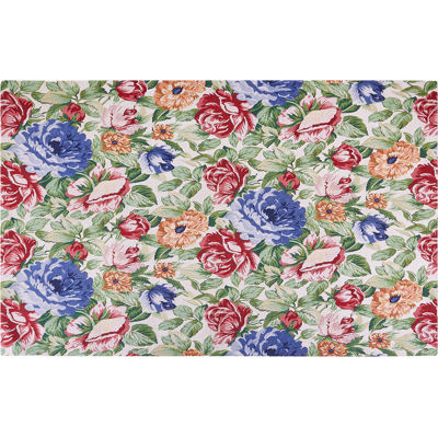 Alfombra de algodón multicolor 140 x 200 cm patrón floral tejido plano Jacquard sala de estar dormitorio - Alfombra Alfombra de algodón multicolor 140 x 200 cm patrón floral tejido plano Jacquard sala de estar dormitorio - Alfombra