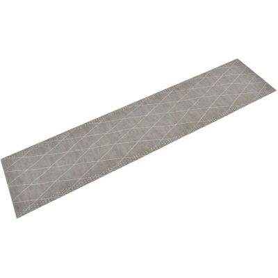 Alfombra de cocina vidaXL - Terciopelo Gris - Lavable - 60x300 cm Alfombra de cocina vidaXL - Terciopelo Gris - Lavable - 60x300 cm