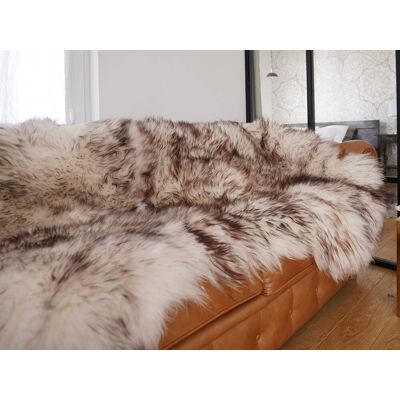 OEM Alfombra Decorativa Gigante De Piel De Oveja Triple X Mouflon Blanca Y Marrón, De Piel De Oveja Auténtica, 64" X 46". ¡natural, Muy Gruesa Y Brillante OEM Alfombra Decorativa Gigante De Piel De Oveja Triple X Mouflon Blanca Y Marrón, De Piel De Oveja Auténtica, 64" X 46". ¡natural, Muy Gruesa Y Brillante