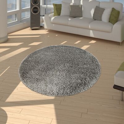 Paco Home Alfombra Shaggy De Pelo Alto Y Largo De Alta Calidad Y Gran Espesor Del Hilo En Gris Brillante Liso Ø 120 Cm Redondo Paco Home Alfombra Shaggy De Pelo Alto Y Largo De Alta Calidad Y Gran Espesor Del Hilo En Gris Brillante Liso Ø 120 Cm Redondo