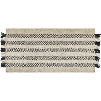 Alfombra de lana Beliani Blanco y Negro 80x150cm Diseño Modern Alfombra de lana Beliani Blanco y Negro 80x150cm Diseño Modern