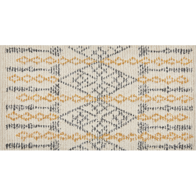 Alfombra de Algodón Beige y Amarillo Geométrica - 80x150 cm Alfombra de Algodón Beige y Amarillo Geométrica - 80x150 cm