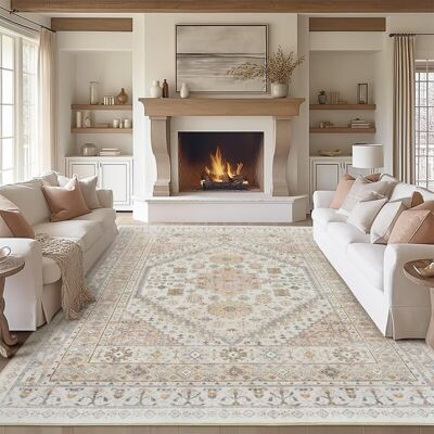 OEM Alfombra Para Sala De Estar De 40x60 Cm, Color Beige Claro, Imitación Cachemir, Lavable, Estilo Retro, Gran Superficie, Resistente A La Suciedad, Alfombra Decorativa -crezuo OEM Alfombra Para Sala De Estar De 40x60 Cm, Color Beige Claro, Imitación Cachemir, Lavable, Estilo Retro, Gran Superficie, Resistente A La Suciedad, Alfombra Decorativa -crezuo