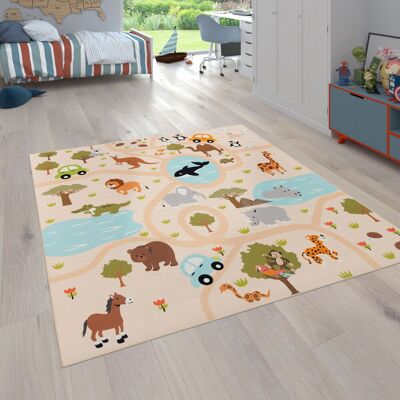 Paco Home Alfombras Infantiles Juego Pelo Corto Habitación Coloridas En Diferentes Diseños 200 Cm Cuadrado, Multicolor 2 Paco Home Alfombras Infantiles Juego Pelo Corto Habitación Coloridas En Diferentes Diseños 200 Cm Cuadrado, Multicolor 2