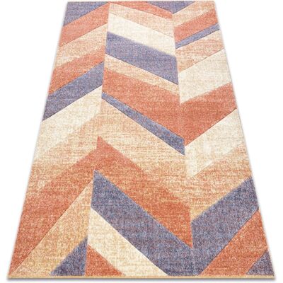 Dywany Luszczow - Alfombra FEEL 5673/17931 espina de pescado beige/terracota/violeta multicolor 80x150 cm Dywany Luszczow - Alfombra FEEL 5673/17931 espina de pescado beige/terracota/violeta multicolor 80x150 cm
