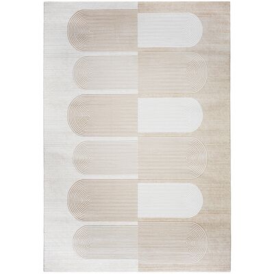ICONIK INTERIOR Alfombra grande beige contemporánea - Alfombra ICONIK INTERIOR Alfombra grande beige contemporánea - Alfombra