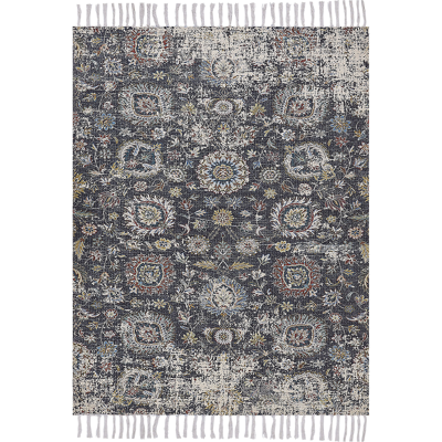Alfombra Beliani Multicolor Poliéster Algodón 140 x 200 cm - Sala Dormitorio Alfombra Beliani Multicolor Poliéster Algodón 140 x 200 cm - Sala Dormitorio