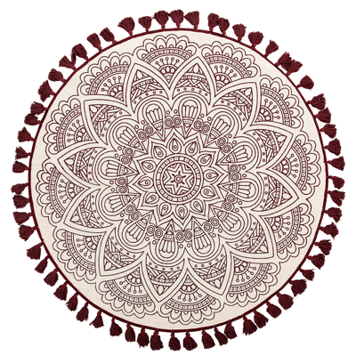 Alfombra Redonda de Algodón Mandala Beliani - 120cm Alfombra Redonda de Algodón Mandala Beliani - 120cm