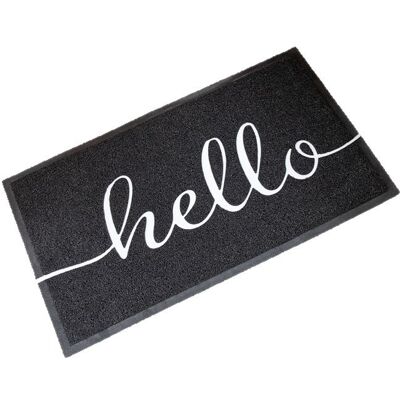 OEM Felpudo Hello Para Uso Interior Y Exterior - Antideslizante - Lavable - Para La Puerta Principal, Jardín (40 X 60 Cm, Negro) OEM Felpudo Hello Para Uso Interior Y Exterior - Antideslizante - Lavable - Para La Puerta Principal, Jardín (40 X 60 Cm, Negro)