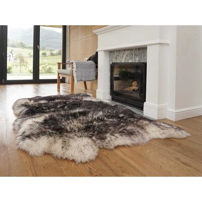 OEM Alfombra Xxl De Piel De Oveja Muflón Triple Negra, Cuero Genuino, Lana Natural Teñida, 160 X 115 Cm (64 X 46 Pulgadas) OEM Alfombra Xxl De Piel De Oveja Muflón Triple Negra, Cuero Genuino, Lana Natural Teñida, 160 X 115 Cm (64 X 46 Pulgadas)
