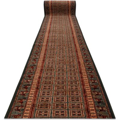 RUGSX Alfombra De Pasillo Lana Kashqai 4301/401 Oriental, Marco Verde / Terracota 67cm Green 67x1200 Cm RUGSX Alfombra De Pasillo Lana Kashqai 4301/401 Oriental, Marco Verde / Terracota 67cm Green 67x1200 Cm