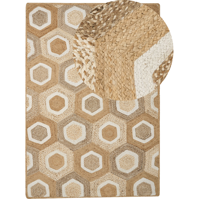 Beliani Alfombra de Yute Beige 160 x 230 cm - Alfombra Beliani Alfombra de Yute Beige 160 x 230 cm - Alfombra