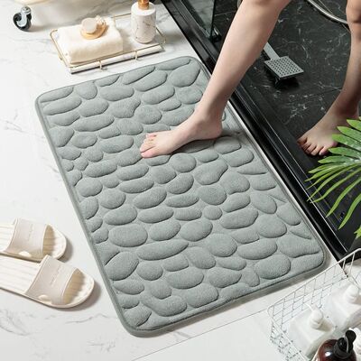OEM Alfombra De Suelo Antideslizante Con Relieve Y Estampado De Guijarros, Absorbente De Agua, Para La Entrada Del Baño (gris, 40 X 60 Cm). OEM Alfombra De Suelo Antideslizante Con Relieve Y Estampado De Guijarros, Absorbente De Agua, Para La Entrada Del Baño (gris, 40 X 60 Cm).