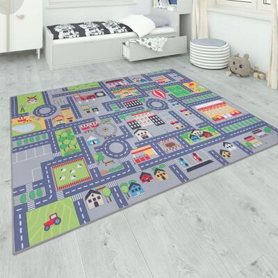 Paco Home Alfombra Habitación Infantil Gris Juegos Diseño Calles Niñas Niños 160x220 Cm, Gris 2 Paco Home Alfombra Habitación Infantil Gris Juegos Diseño Calles Niñas Niños 160x220 Cm, Gris 2