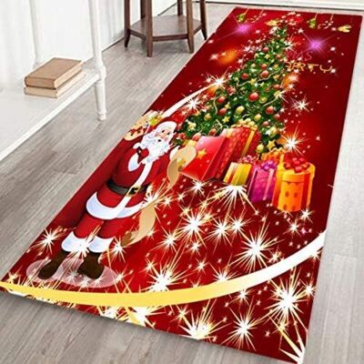 OEM Alfombra Navideña Antideslizante, Decoración Navideña 3d, 40x120 Cm, Estampado De Papá Noel Y Renos, Decoración Festiva -crezuo OEM Alfombra Navideña Antideslizante, Decoración Navideña 3d, 40x120 Cm, Estampado De Papá Noel Y Renos, Decoración Festiva -crezuo