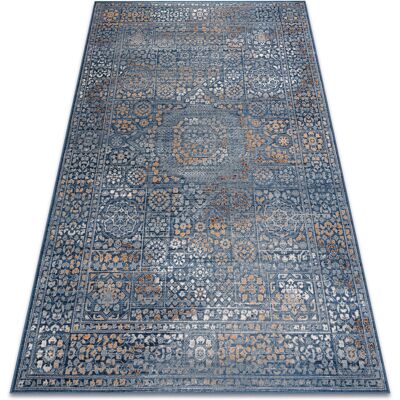 Rugsx - Alfombra vintage de lana 240x340cm - Azul/ Naranja - Duradera y ecológica Rugsx - Alfombra vintage de lana 240x340cm - Azul/ Naranja - Duradera y ecológica