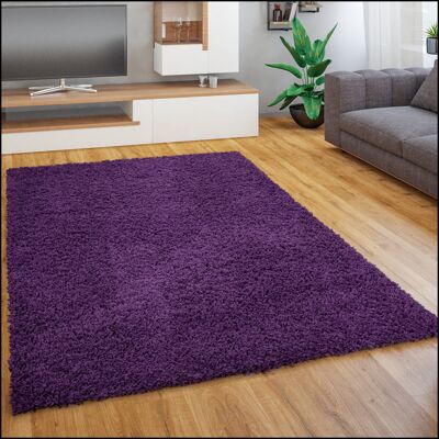 Paco Home Alfombra Salon De Habitacion Pelo Largo Felpa Lisa Moderna Suave Púrpura, 150 Cm Cuadrado Paco Home Alfombra Salon De Habitacion Pelo Largo Felpa Lisa Moderna Suave Púrpura, 150 Cm Cuadrado