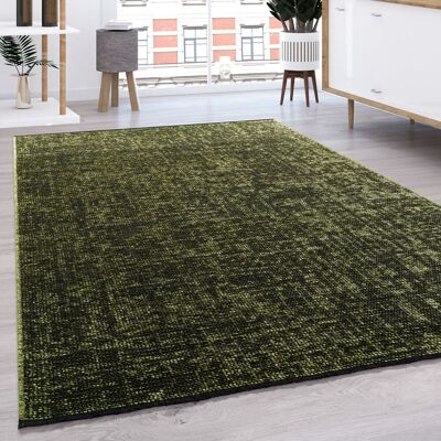 Paco Home Alfombra Tejido Plano Salon Moderna Lisa Color Pastel Con Flecos Verde, 120x160 Cm Paco Home Alfombra Tejido Plano Salon Moderna Lisa Color Pastel Con Flecos Verde, 120x160 Cm
